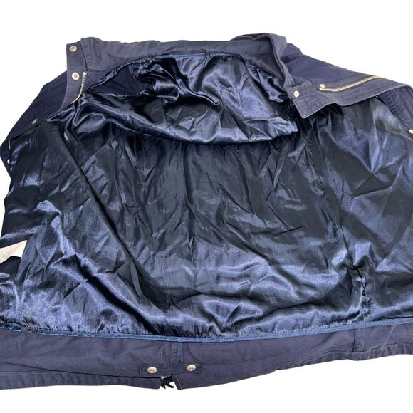 Gap 2 in 1 Parka Chore Coat Jacket Lake Blue Hood Small Removable Liner Women - Picture 3 of 5